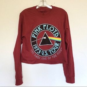 Pink Floyd Crop Long Sleeve Tee Shirt